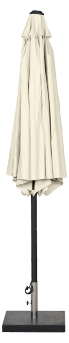 Parasoll med sveiv og tilt beige Ø300 x H247 cm - Sunlife